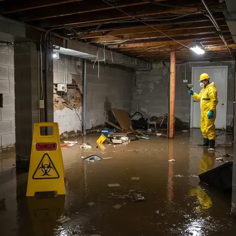 Flooded Basement Electrical Hazard in Ansted, WV Property